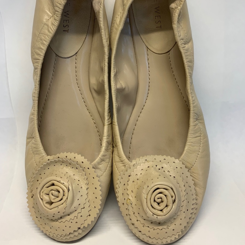 Nine West Women's Robust 7.5m Ballet Leather Tan
